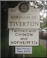 SS9813 : Tiverton - Tiverton Sign by Lewis Clarke