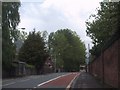 Barrack Road showing the wall alongside Wyvern Barracks