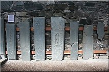 NR6980 : Grave slabs in Keills Chapel by Anne Burgess
