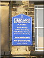 Steep Lane Baptist Chapel, Sowerby, Sign