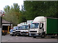 Mid Devon recycling lorries at Silverton Mill