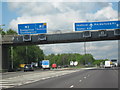 TQ0167 : M25 Motorway Clockwise. Junction 12 Slip Road For The M3 by Roy Hughes