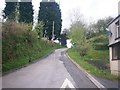 Steep hill past Login Post Office, near Whitland