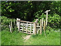 Old and very narrow kissing gate near Crookhorn Farm