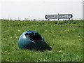 Salt bin at the road junction near Wyboston