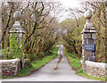 Worthyvale Manor gates and drive, Slaughterbridge