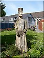 Wood carving of King Arthur, Caerleon