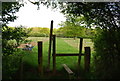 Stile on footpath north of Rowfold Grange