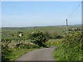 Road descending downhill from Bodelffra