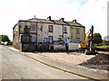 Rear view of the four houses left on Cowper Street