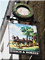 Sign for The Coach and Horses, Wellington Street, WC2