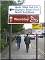 Street signs, Empire Way, Wembley