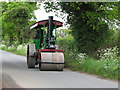 Road roller approaching Swanton Abbott under steam