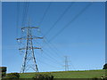 Towering pylons south of Rhosgoch