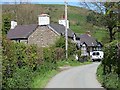 Glan y Geifr and Llys Berwyn, on lane to  Pentre