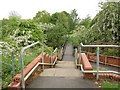 Steps down to the bridge crossing the River Dearne