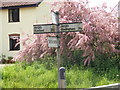 Roadsign on A1120 Yoxford Road,Sibton