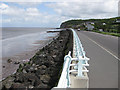 Looking East along the sea wall