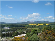 NJ7316 : View west from the 'lookout' at the Place of Origin Kemnay (May 08) by Peter Robinson