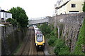 The railway slices through Teignmouth