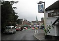 View up towards as the road is closed for the Harting Festivities