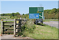 SP4970 : Footpath signs in profusion at the A45 by Andy F
