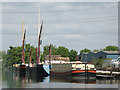 Sailing barges on the river Lea