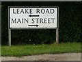 Change of road name in Costock