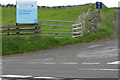 Sign depicting Scottish water, Backwater Reservoir