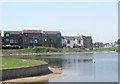 Looking across the pool towards houses in Haslar Road