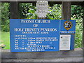 Penrhos Church notice board