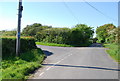 Lane junction north of Saltcoats