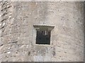 Castle window with owl looking out