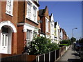 Satellite dishes on houses in Maxfield Road, Wandsworth