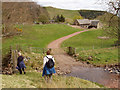 Hazeltonrig farm from the footbridge and ford