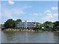 Hartington Court, Chiswick, from the Thames Path, Kew