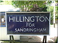 Railway sign at Wymondham station