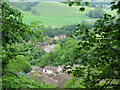 Looking W over the rooftops of Temple Ewell