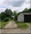 Garage and track to Rhydfallen-Isaf