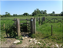 TL0587 : Kissing gates on the Nene way near Aston by Michael Trolove