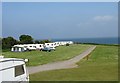 The touring vans and camping site at Nant Bychan, Moelfre