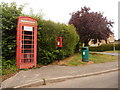 Charminster: postbox № DT2 178 and phone, East Hill