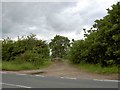 Gate into farmland off the A614 road near Finningley