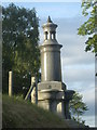 Marble pillar fountain