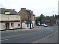 Pub and shops on Busby Main Street