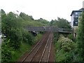 Looking to footbridge over railway line