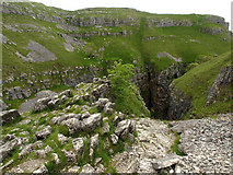 SD9164 : Looking down into Gordale Scar by Andy Beecroft