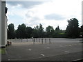 Empty car park between The Assumption of our Lady, Englefield Green and The Jurgens Centre