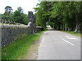 Road in Arachacle running alongside the churchyard