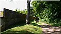 High wall alongside bridleway north of Milland